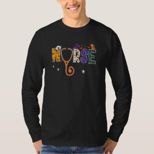 Camiseta Enfermera de Halloween Enfermería CNA RN LPN Gato 