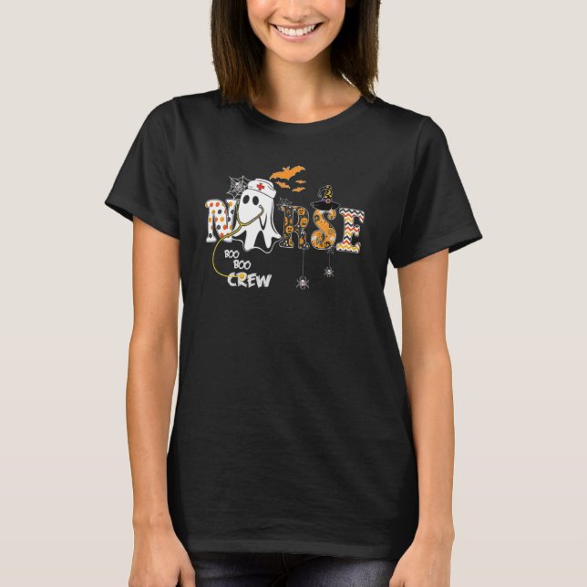 Camiseta Enfermera De Halloween Para Mujeres Halloween Scru (Anverso)