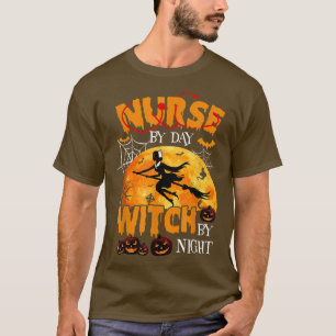 Camiseta Enfermera De Halloween Por Bruja De Noche