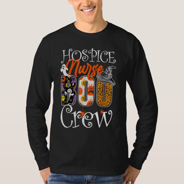 Camiseta Enfermera de Hospicio Boo Crew Halloween Enfermera (Anverso)