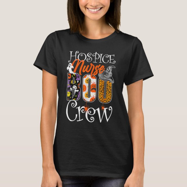 Camiseta Enfermera de Hospicio Boo Crew Halloween Enfermera (Anverso)