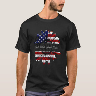 Camiseta Enfermera de Hospicio de la Bandera Americana Cuid