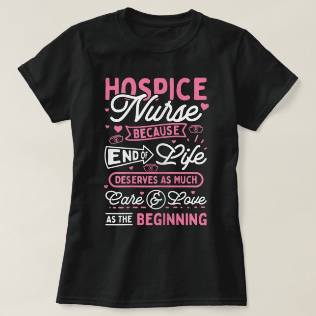 Camiseta Enfermera de hospicio para mujeres T-Shirt (Diseño del anverso)