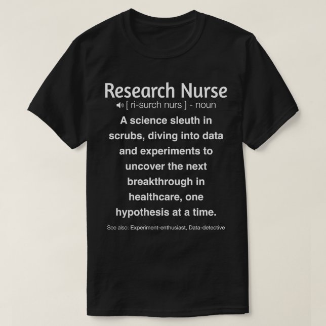 Camiseta Enfermera de investigación divertida (Diseño del anverso)