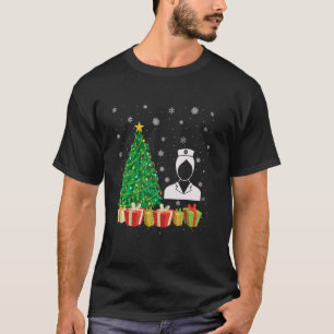 Camiseta Enfermera de L&D Sombrero de Santa Iluminación del