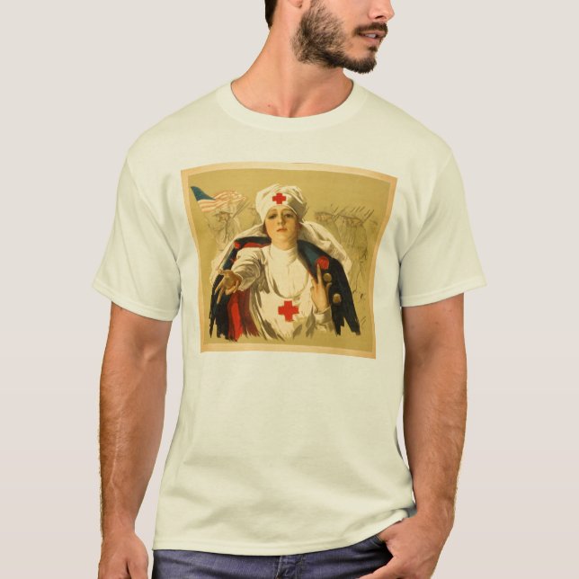 Camiseta Enfermera de la Cruz Roja del vintage (Anverso)