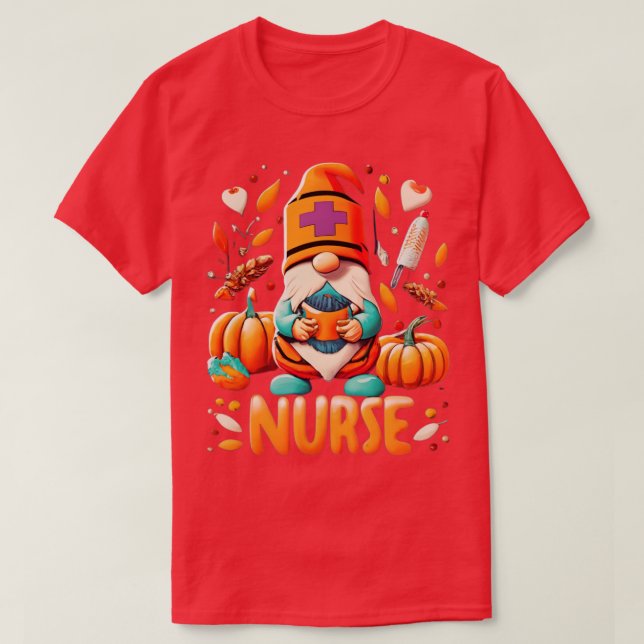 Camiseta Enfermera de la enfermera de Acción de Gracias Gno (Diseño del anverso)
