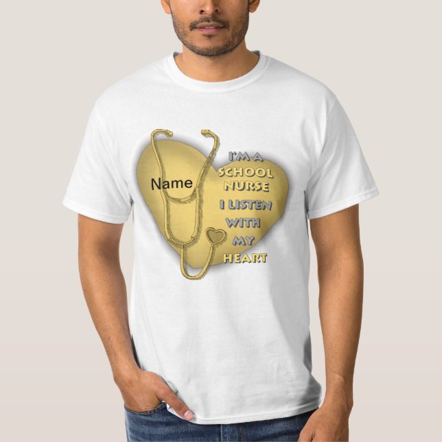 Camiseta Enfermera de la Escuela del Corazón Amarillo (Anverso)