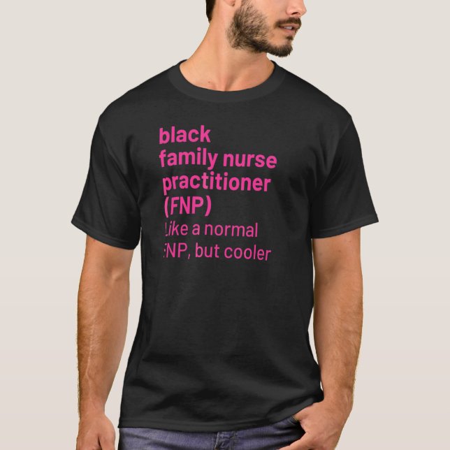 Camiseta Enfermera de la familia negra practicante Fnp Defi (Anverso)