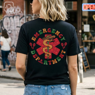 Camiseta Enfermera de la fiesta del Departamento de Emergen