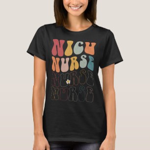 Camiseta Enfermera de la NICU de Cute Groovy RN UCI ER Pérd
