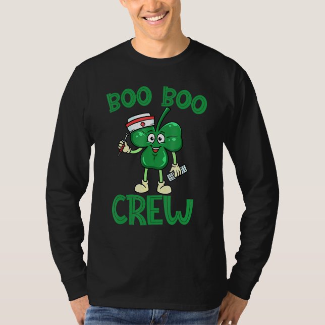 Camiseta Enfermera de la tripulación de Boo St Patrick S Da (Anverso)