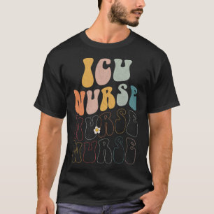 Camiseta Enfermera de la UCI de Cute Groovy RN UCI ER Lacta