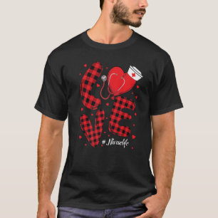 Camiseta Enfermera de la vida de búfalo con amor feliz Vale