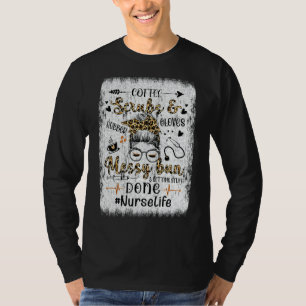 Camiseta Enfermera de la vida del cuidador del café crubs M