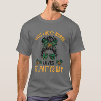 Camiseta Enfermera De Leopardo Y Enferma Enfermera De Bun A