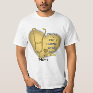 Camiseta Enfermera de LVN en el corazón amarillo
