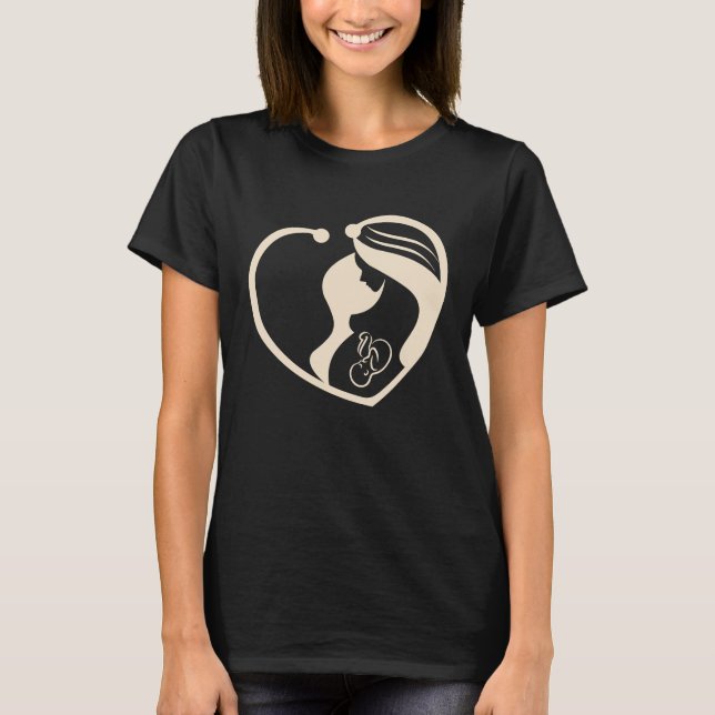 Camiseta Enfermera de maternidad de Doula Newborn para pedi (Anverso)