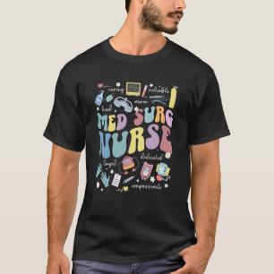 Camiseta Enfermera de Med Quir Groovy Enfermera Médico Quir