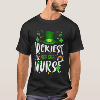 Camiseta Enfermera de Med Quirúrgica Más Afortunada Día de