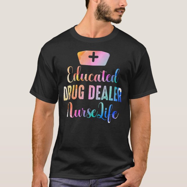 Camiseta Enfermera de Medicamentos Educada Enfermera Vida E (Anverso)