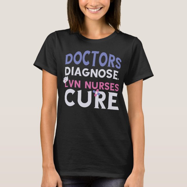 Camiseta Enfermera de Médicas de enfermería de LVN diagnost (Anverso)