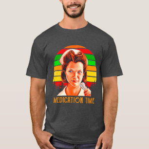 Camiseta Enfermera de medicina con ramas de tiempo vintage