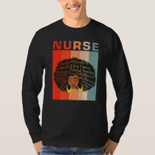 Camiseta Enfermera de Melanin educada en negro Mes A de His