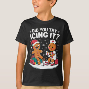 Camiseta Enfermera de Navidad ¿Probaste glasearlo de jengib