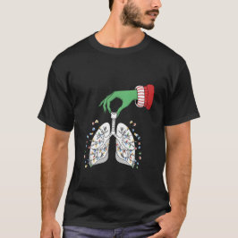 Camiseta Enfermera de Navidad Terapeuta Respiratorio Pulmon