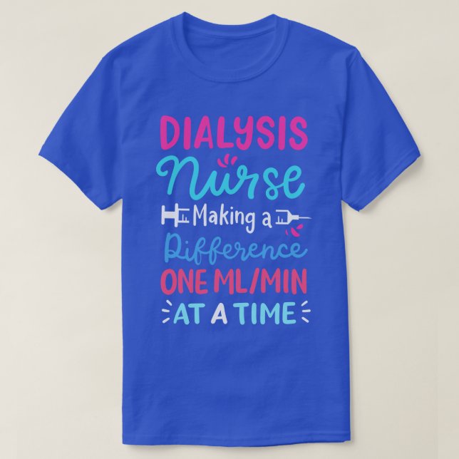 Camiseta Enfermera de nefrología diálisis 2 (Diseño del anverso)
