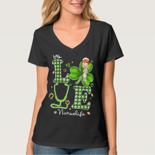 Camiseta Enfermera de Ob St Patricks Day Love Stethoscope R