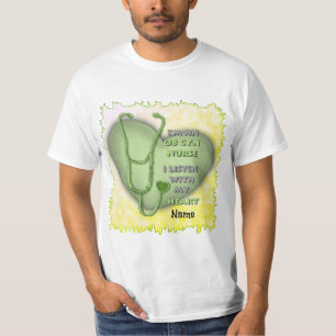 Camiseta Enfermera de ObGyn del corazón verde