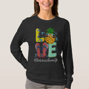 Camiseta Enfermera de obstetricia Hola Summer Happy Last Da