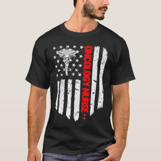 Camiseta Enfermera de Oncología Bandera Americana RN Enferm