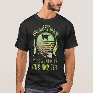 Camiseta Enfermera de Oncología Gato Té Enfermera de