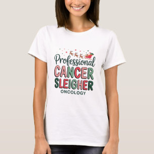 Camiseta Enfermera de Oncología Navidad Cáncer Quimioterapi