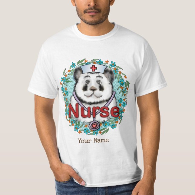 Camiseta enfermera de oso de Panda (Anverso)