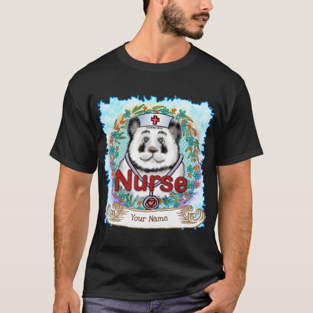 Camiseta enfermera de oso de Panda (Anverso)