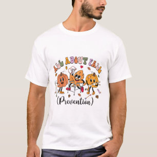 Camiseta Enfermera de otoño de Acción de Gracias de Prevenc