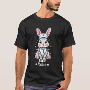 Camiseta Enfermera de PACU Coneja con estetoscopio Pascua E