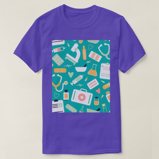 Camiseta Enfermera de papel tapiz (Diseño del anverso)