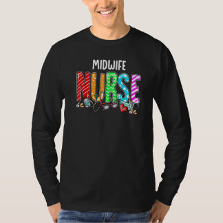 Camiseta Enfermera de partería Corazón de Amor Rojo Stethos