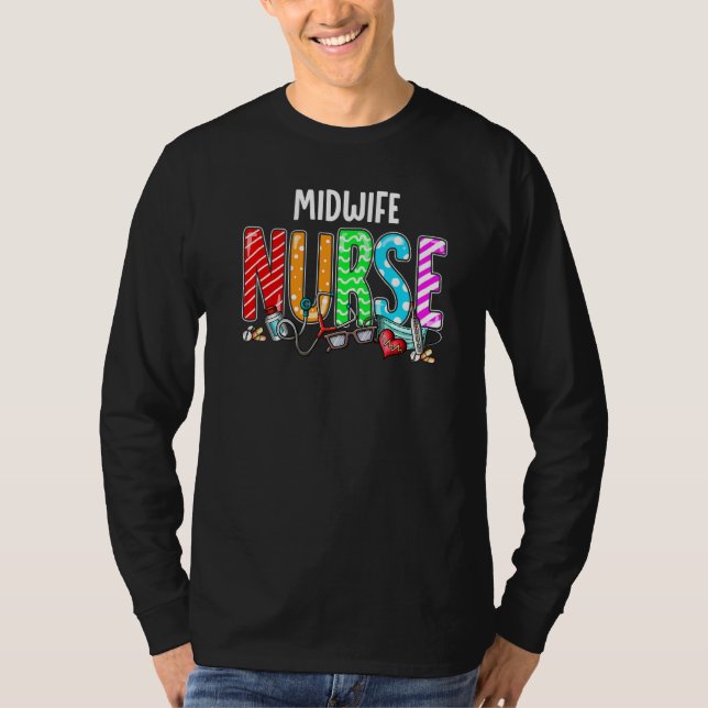 Camiseta Enfermera de partería Corazón de Amor Rojo Stethos (Anverso)