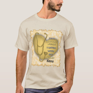 Camiseta Enfermera de partería del corazón amarillo
