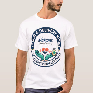 Camiseta Enfermera de Parto y Laboratorio Trayendo Milagros