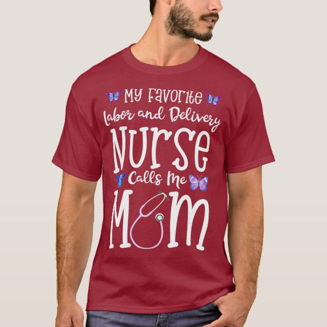 Camiseta Enfermera de parto y trabajo para mamá Mi L favori (Anverso)