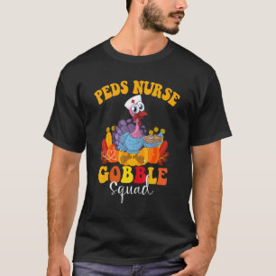Camiseta enfermera de PEDIATRIA Gobble Squad Pavo Peregrino