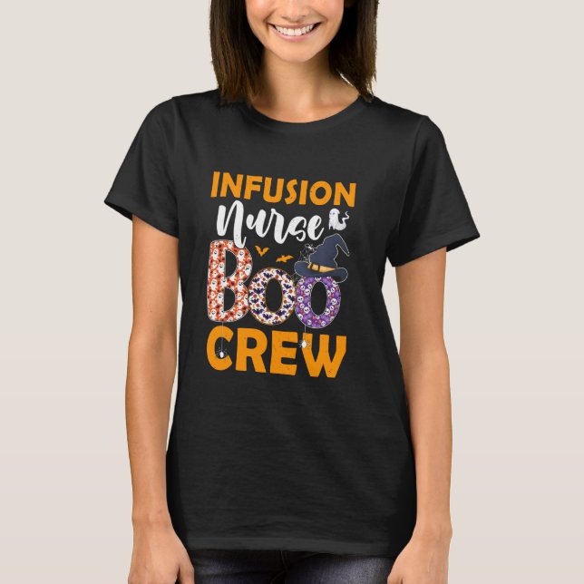 Camiseta Enfermera de perfusión Boo Crew Spooky Boo Ghost H (Anverso)