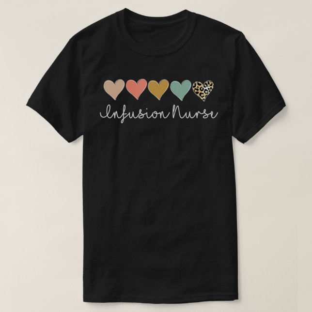 Camiseta Enfermera de perfusión, enfermera certificada por  (Diseño del anverso)